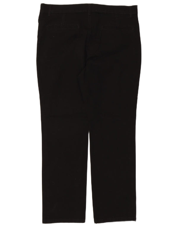 Marks & Spencer Womens Straight Casual Trousers UK 18 XL W38 L30 Black