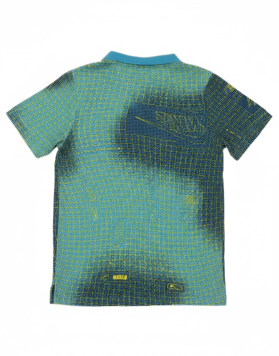 NIKE Boys Abstract Pattern Graphic T-Shirt Top 10-11 Years Medium Blue