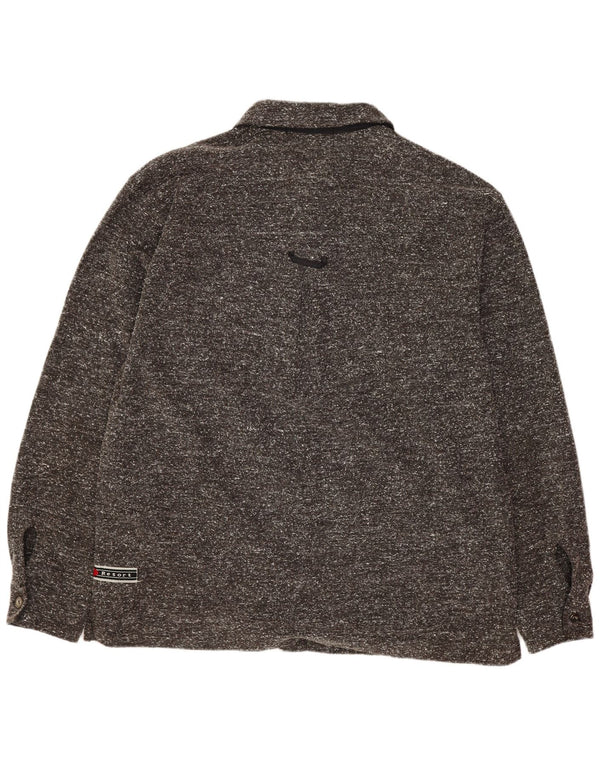 LOTTO Mens Flannel Shirt UK 40/42 Large Grey Flecked