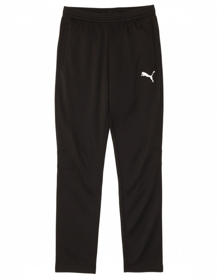 PUMA Boys Tracksuit Trousers 15-16 Years 2XL Black Polyester Vintage Puma and Second-Hand Puma from Messina Hembry 
