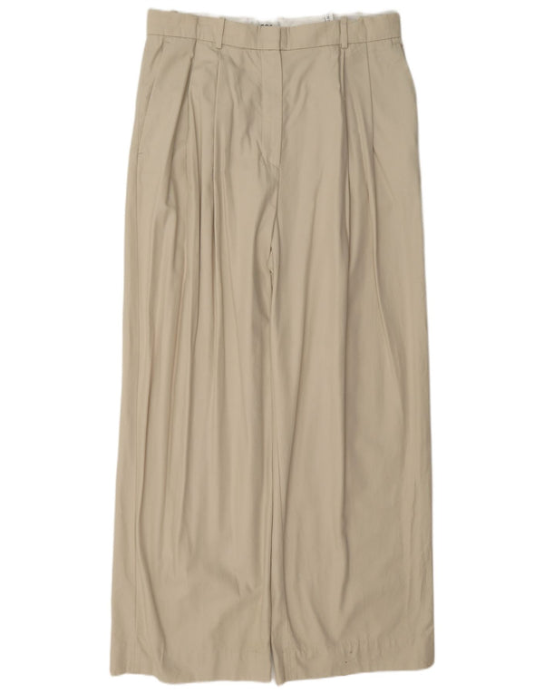 Cos Womens High Waist Pegged Chino Trousers W30 L31 Beige Cotton