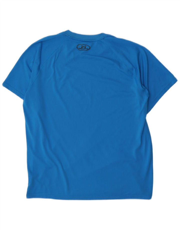 Under Armour Mens T-Shirt Top Large Blue Polyester