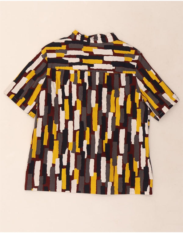 Cos Womens Short Sleeve Shirt Blouse EU 38 Medium Multicoloured Geometric