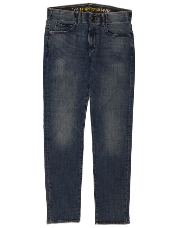 Lee Mens Extreme Motion Slim Tapered Jeans W32 L32 Blue Cotton