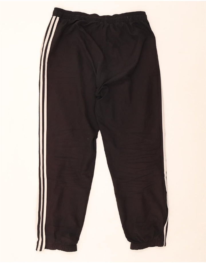 ADIDAS Mens Graphic Tracksuit Trousers Joggers Large Black Polyester