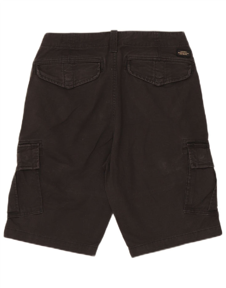 Superdry Mens Cargo Shorts W30 Medium Black Cotton