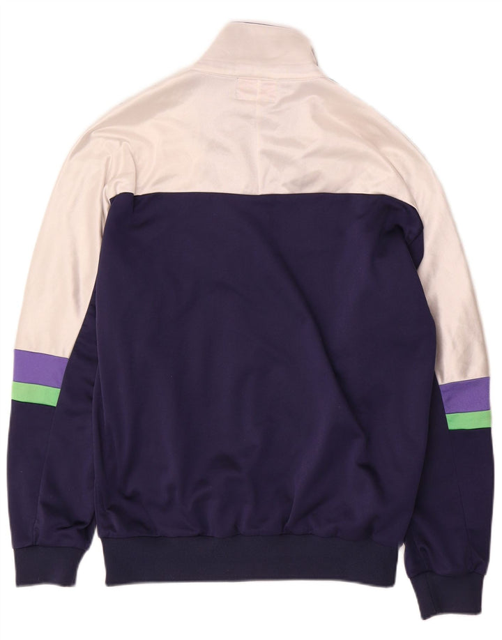 Asics Womens Full Tracksuit IT 46 Large Navy Blue Colourblock Polyamide