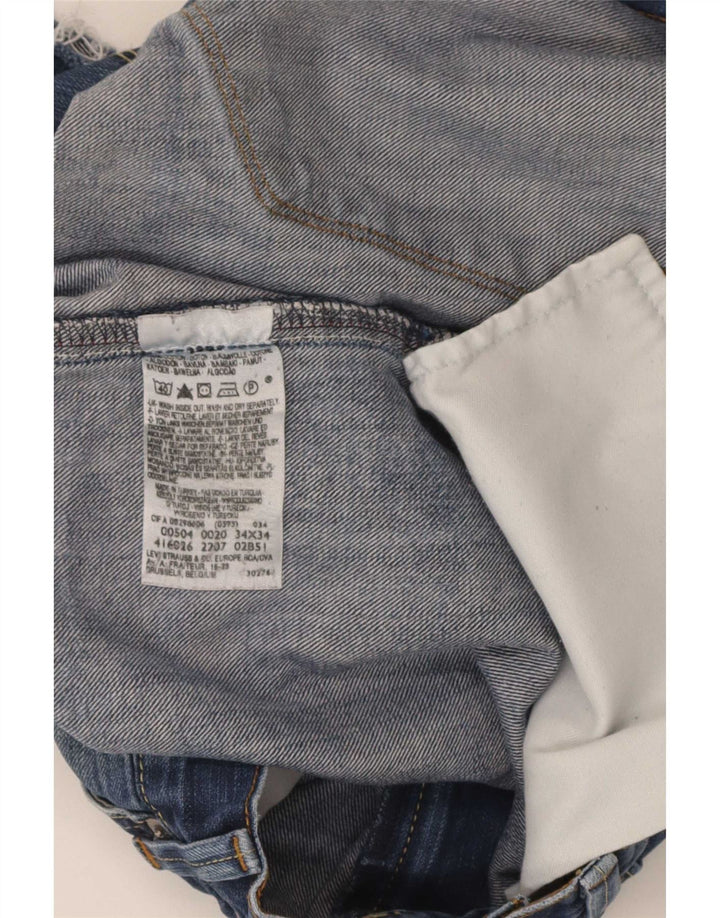Levi's Mens 506 Regular Denim Shorts W34 Large Blue Cotton