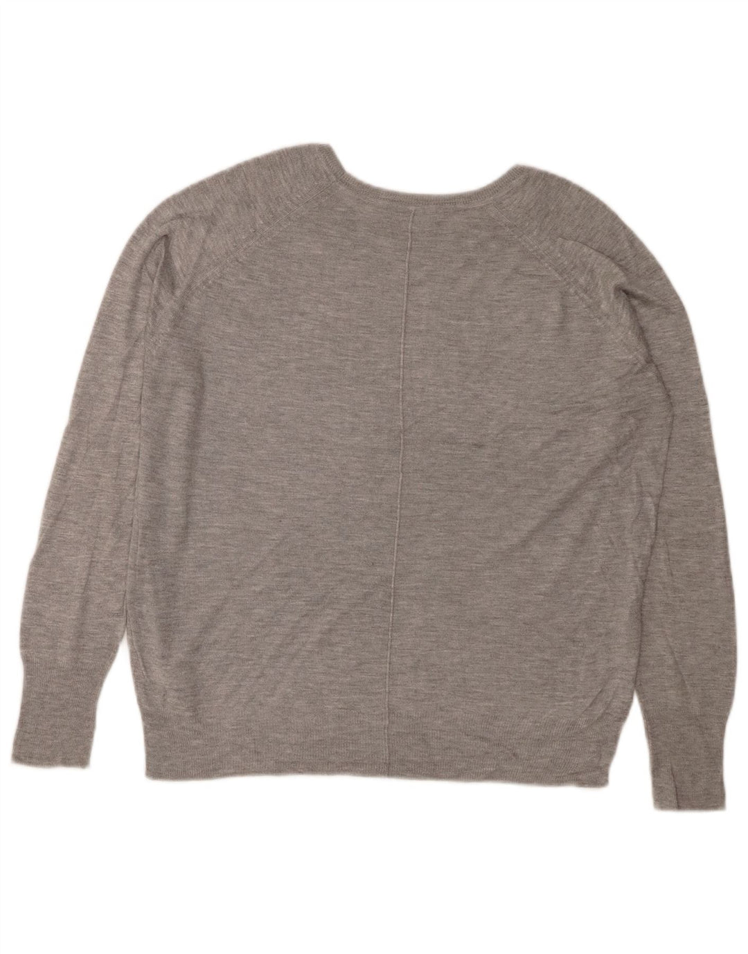 ZARA Womens Boat Neck Jumper Sweater UK 14 Medium Grey Flecked Viscose