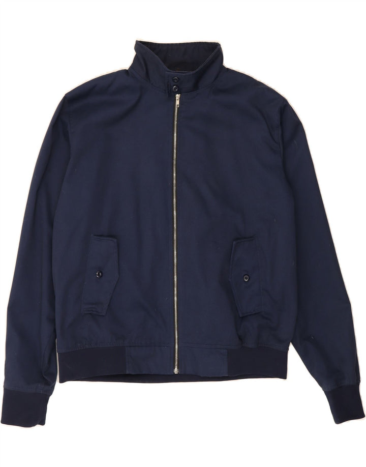 VINTAGE Mens Bomber Jacket UK 42 XL Navy Blue Polyester Vintage Vintage and Second-Hand Vintage from Messina Hembry 