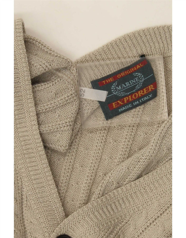 Explorer Mens Cardigan Sweater IT 52 Large Beige Wool