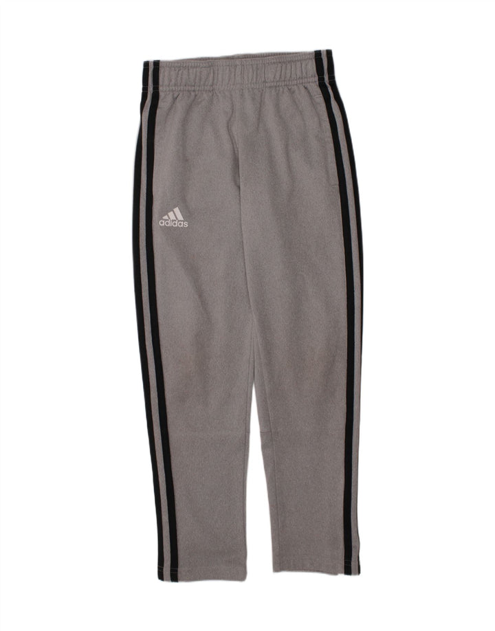 ADIDAS Boys Tracksuit Trousers 7-8 Years Grey Polyester Vintage Adidas and Second-Hand Adidas from Messina Hembry 