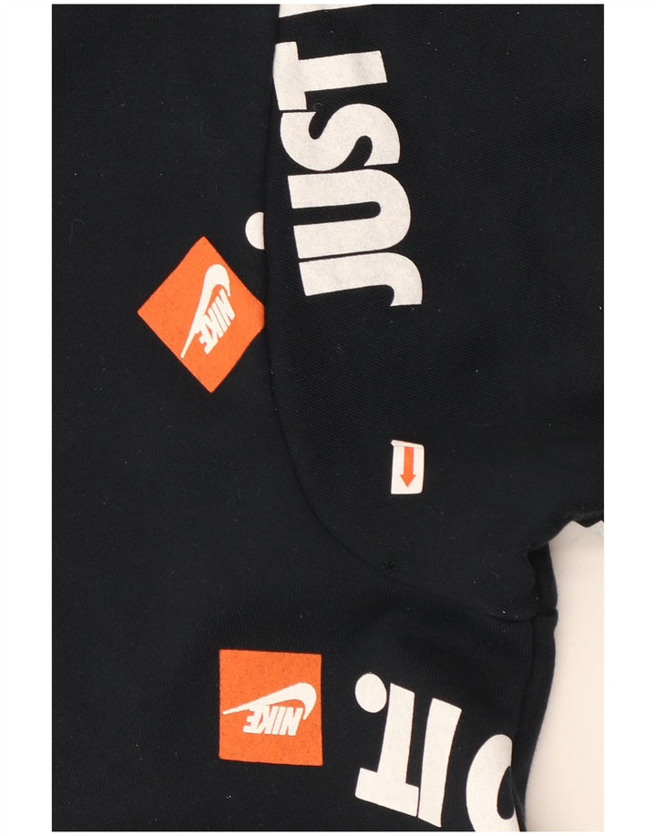 NIKE Mens Graphic Sweatshirt Jumper Small Navy Blue Cotton