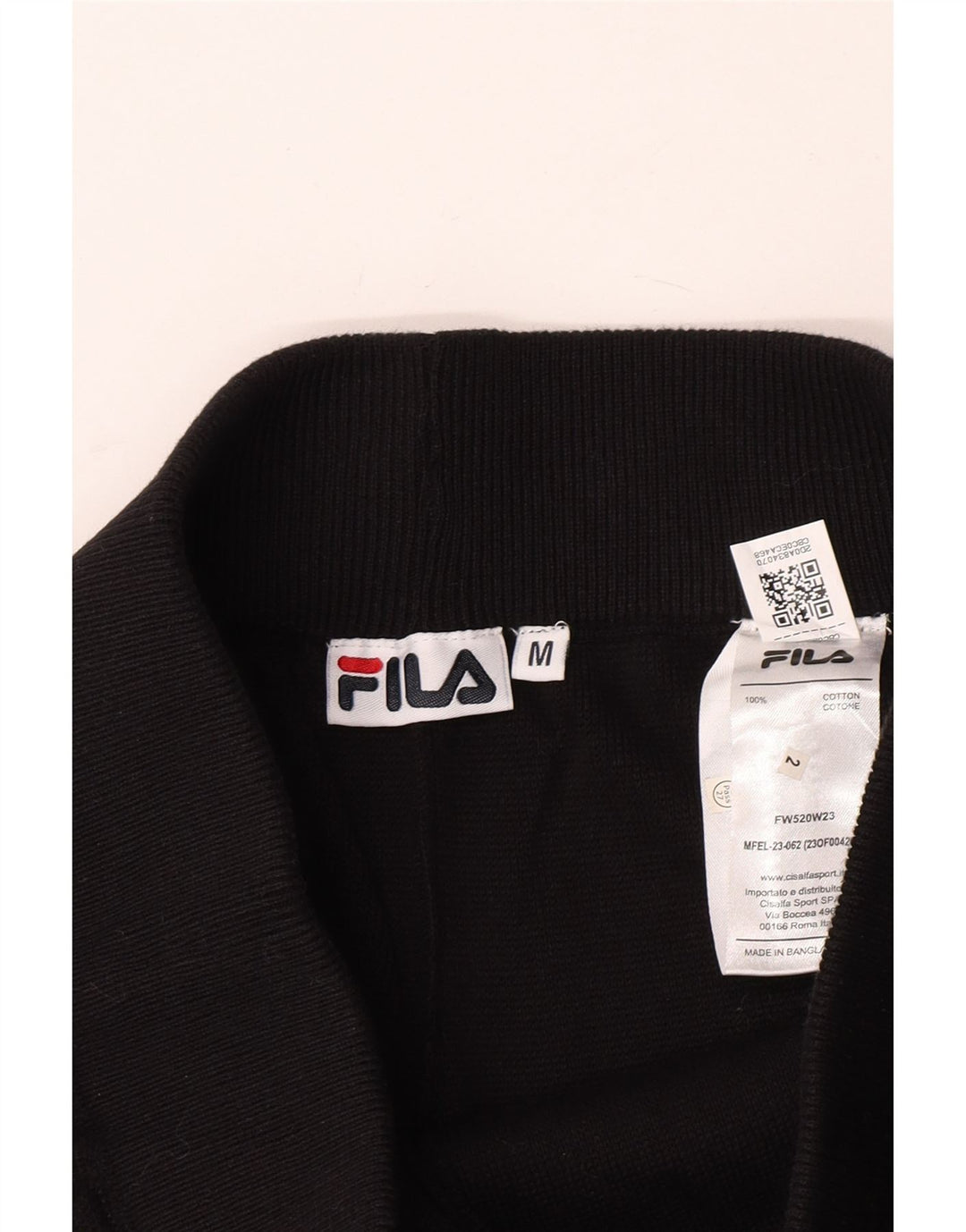 Fila Womens Tracksuit Trousers Joggers UK 12 Medium  Black Cotton