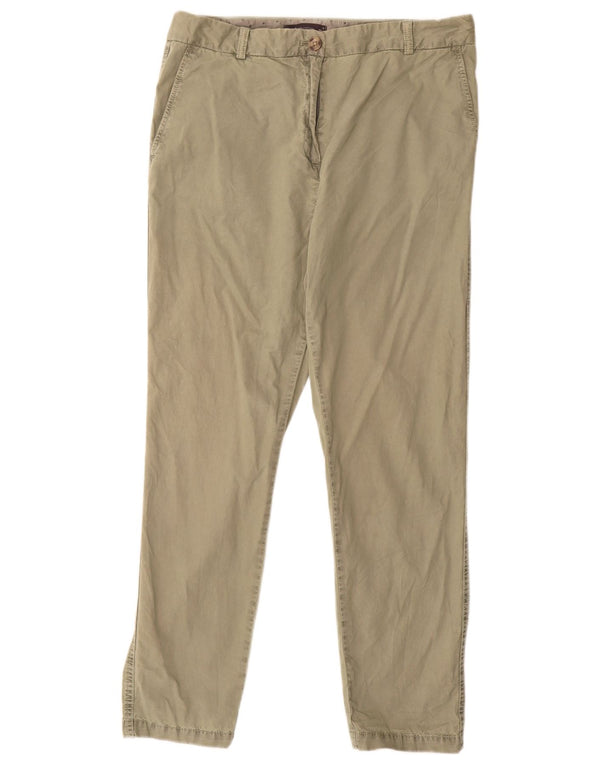 MARKS & SPENCER Womens Slim Chino Trousers UK 12 Medium W30 L28 Khaki