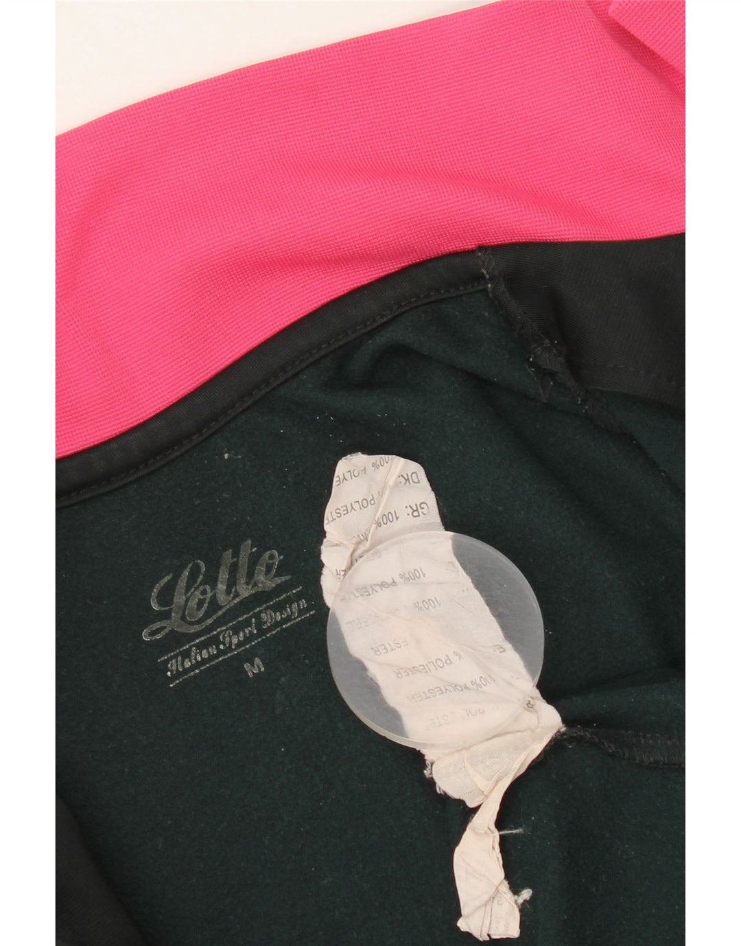 Lotto Womens Tracksuit Top Jacket UK 12 Medium Black Colourblock Polyester