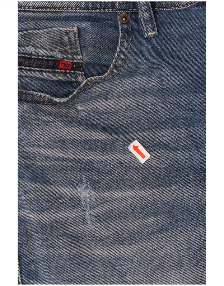 Diesel Mens Thommer Distressed Slim Skinny Jeans W31 L32 Blue Cotton