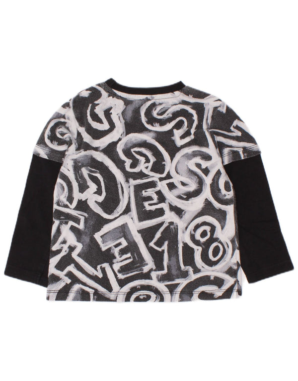 Guess Baby Boys Graphic Top Long Sleeve 18-24 Months Black