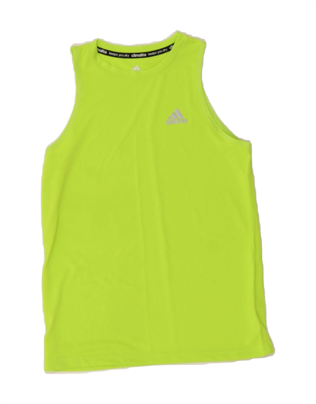 ADIDAS Boys Climalite Vest Top 10-11 Years Medium Green Polyester Vintage Adidas and Second-Hand Adidas from Messina Hembry 