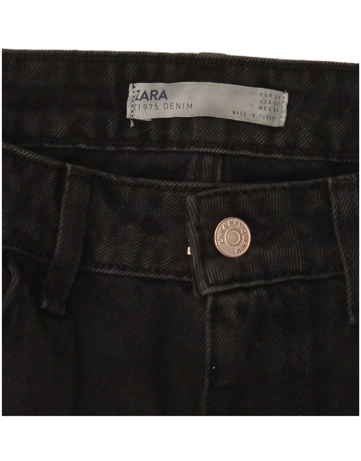ZARA Womens Tapered Jeans EU 34 2XS W24 L28 Black