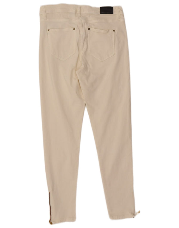 Barbour Womens Skinny Jeans UK 12 Medium W30 L27 Off White Cotton