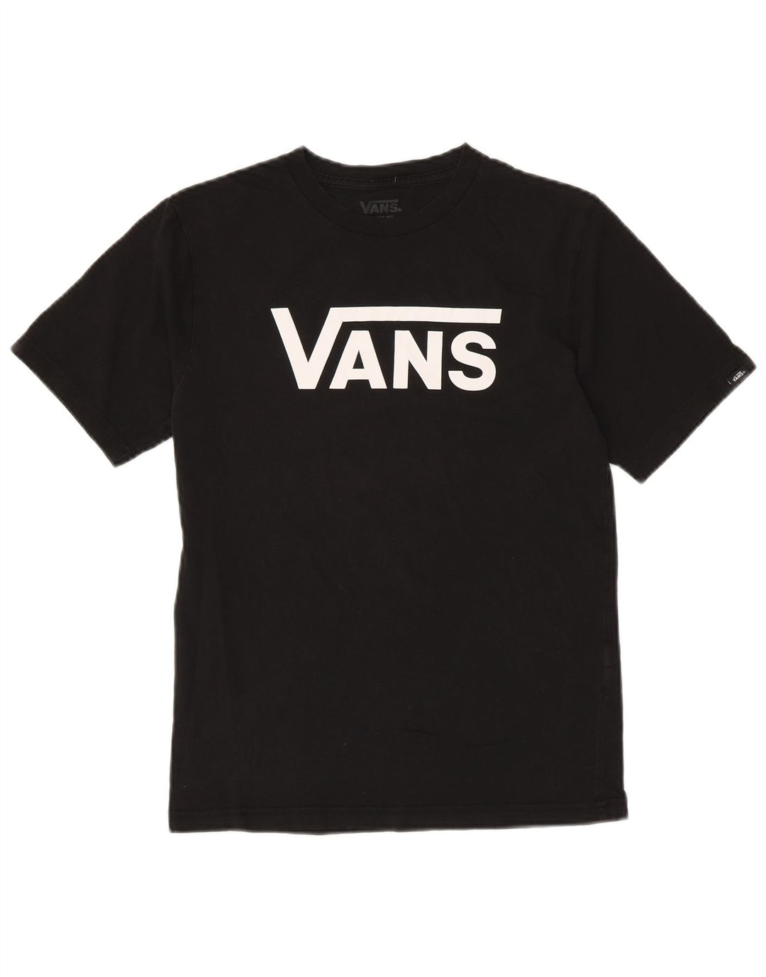 VANS Womens Classic Fit Graphic T-Shirt Top UK 14 Large Black Cotton