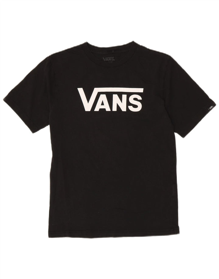 VANS Womens Classic Fit Graphic T-Shirt Top UK 14 Large Black Cotton