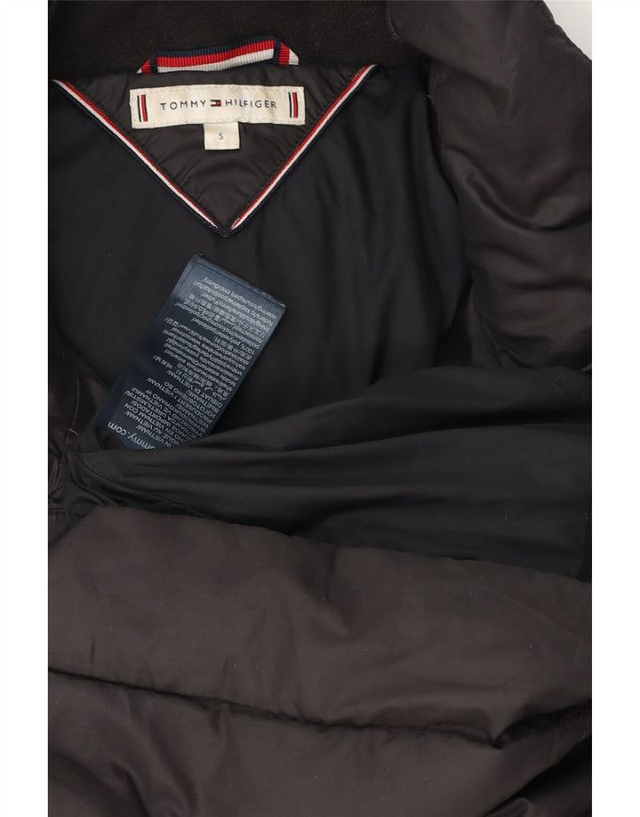 Tommy Hilfiger Womens Oversized Padded Coat UK 10 Small Black Polyester