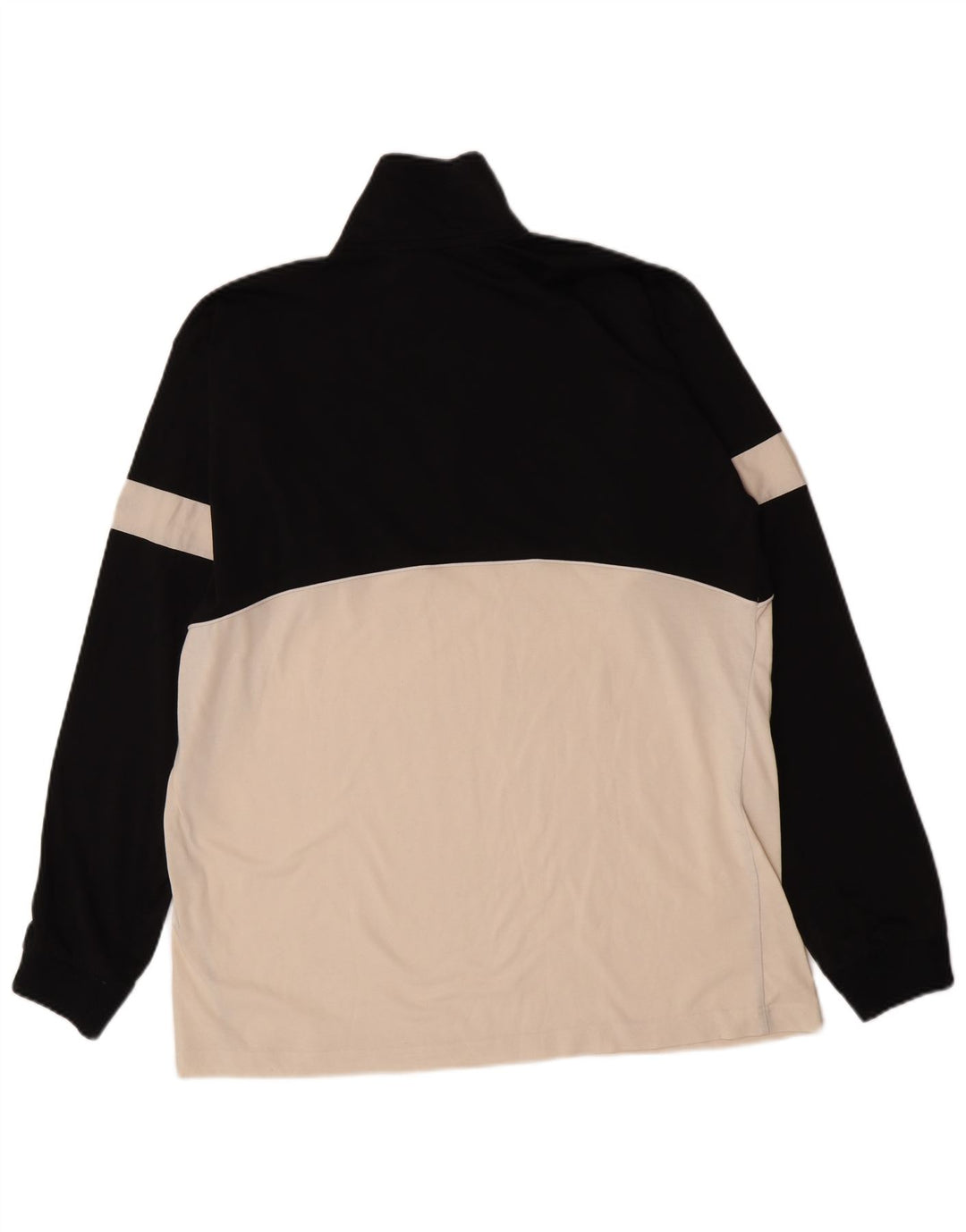 Champion Mens Zip Neck Graphic Pullover Tracksuit Top XL Black Colourblock