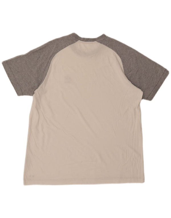 LOTTO Mens T-Shirt Top UK 46/46 3XL White Colourblock Cotton