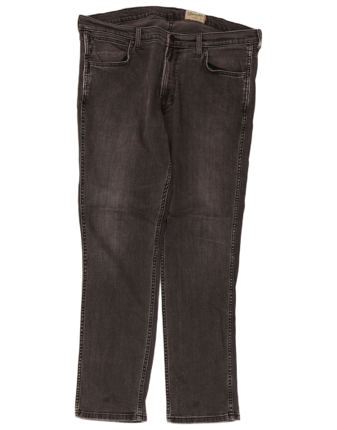 Wrangler Mens Slim Jeans W38 L32 Grey Cotton
