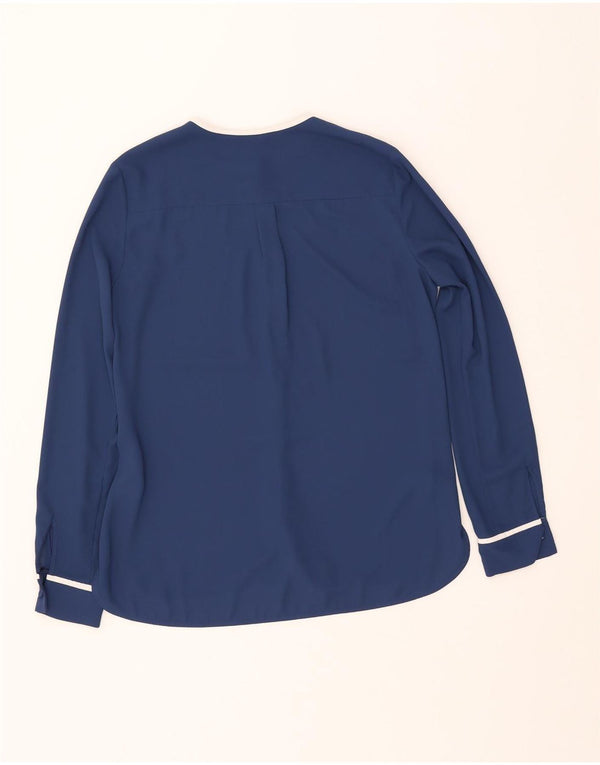 TOMMY HILFIGER Womens Loose Fit Blouse Top US 4 Small Navy Blue Polyester