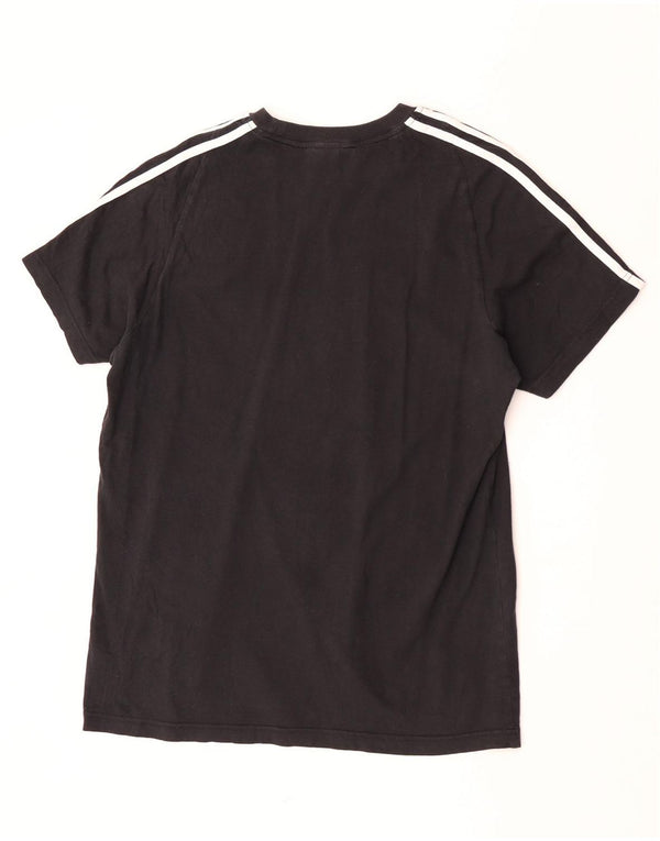 Adidas Mens T-Shirt Top Large Black Cotton