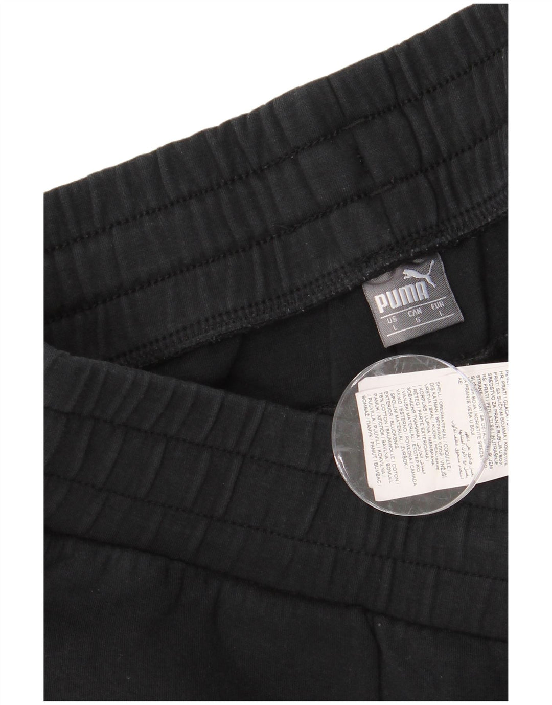 PUMA Mens Tracksuit Trousers Large  Black Cotton