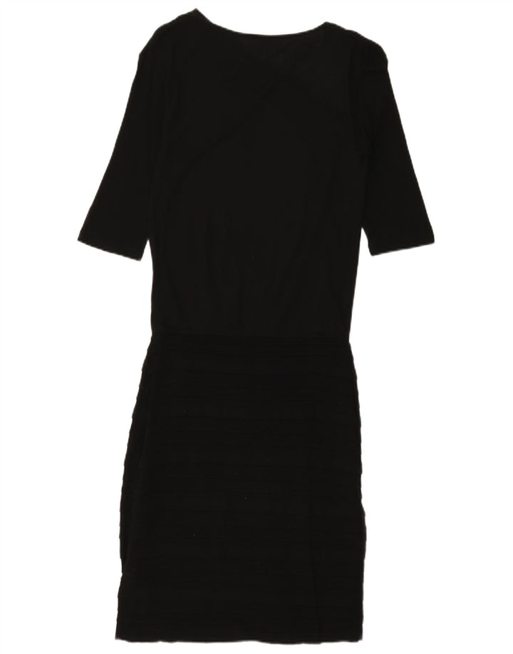 Max & Co. Womens 3/4 Sleeve Shift Dress UK 8 Small Black