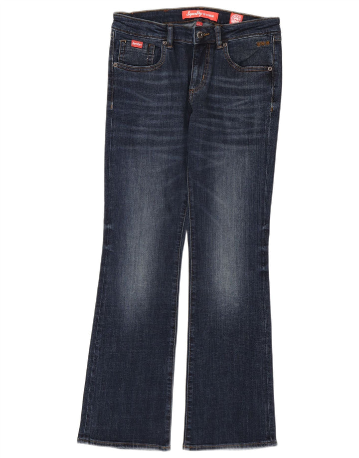 SUPERDRY Womens Bootcut Jeans W28 L30  Blue Cotton