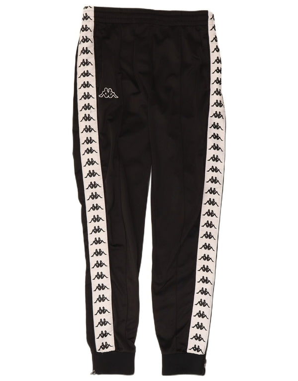 KAPPA Womens Tracksuit Trousers Joggers UK 14 Medium Black Colourblock