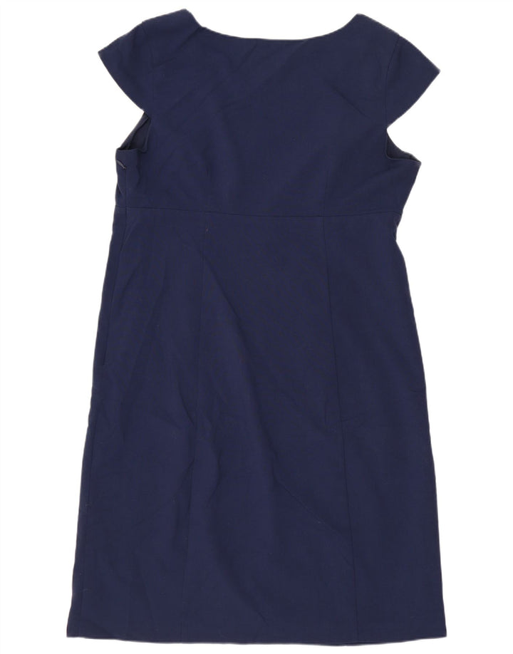 Mossimo Womens Petite Shift Dress US 14 XL Navy Blue Polyester