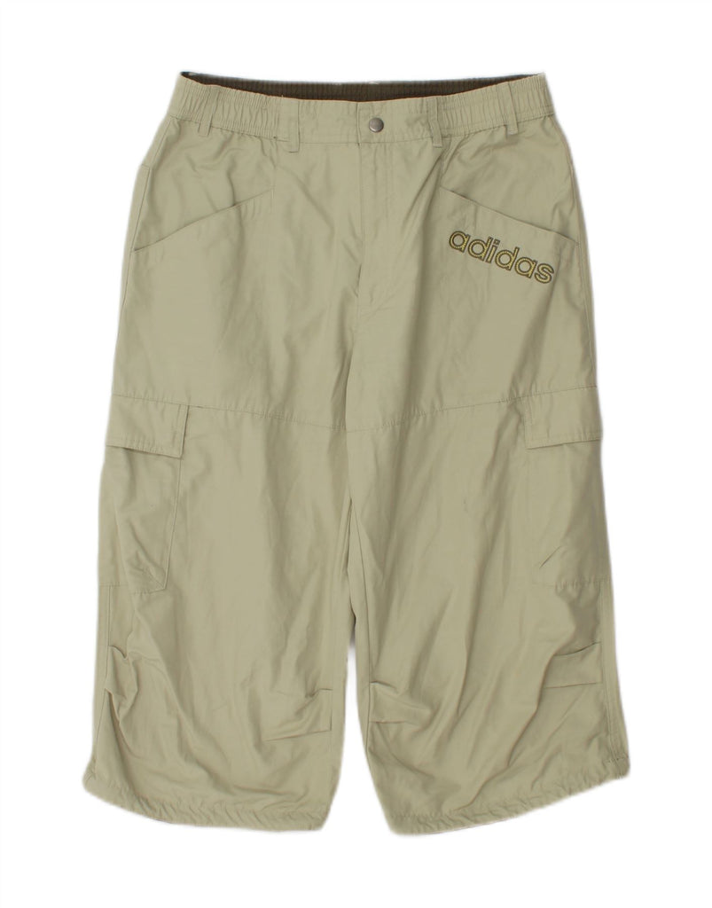 ADIDAS Womens Graphic Capri Cargo Trousers XS W28 L18 Green Polyester Vintage Adidas and Second-Hand Adidas from Messina Hembry 