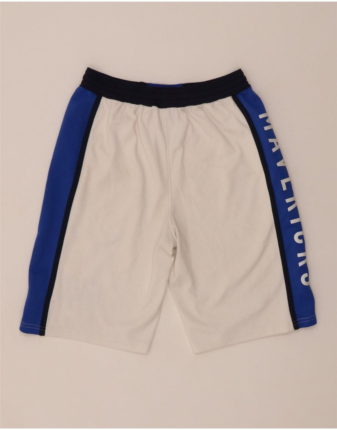 NBA Boys Dallas Mavericks Sport Shorts 14-15 Years Large White Colourblock