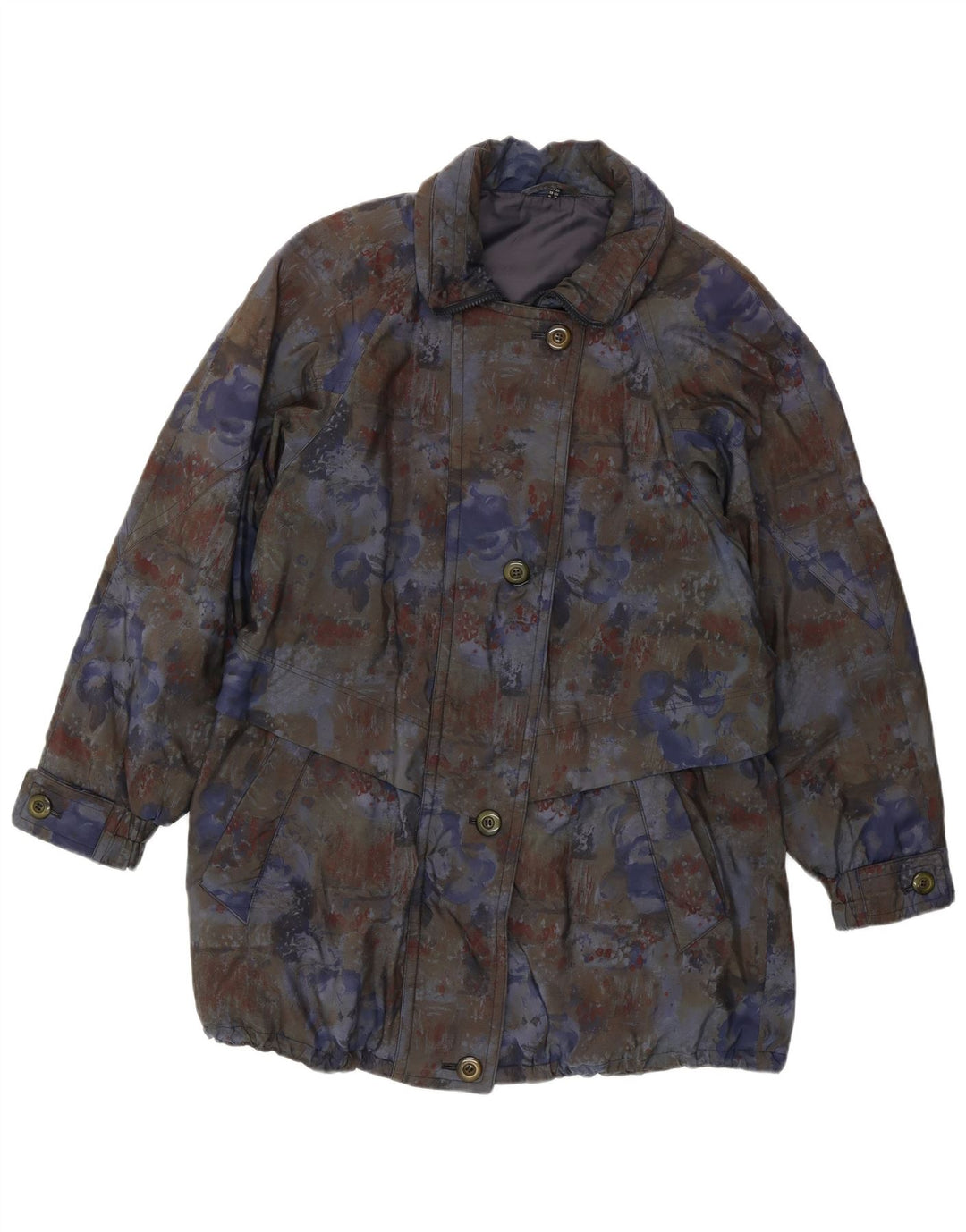 YOUR SIXTH SENSE Womens Windbreaker Coat UK 12 Medium Multicoloured Floral