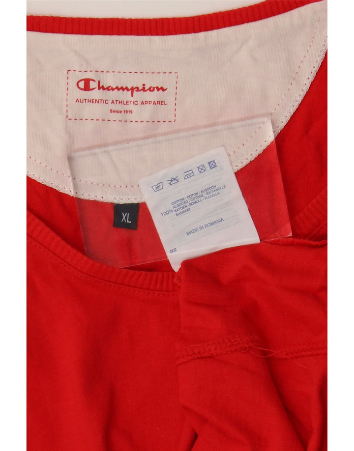 Champion Womens Vest Top UK 18 XL Red Cotton