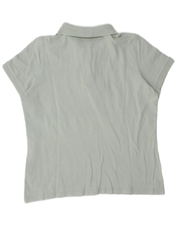 Burberry Womens Polo Shirt UK 18 XL Blue Cotton