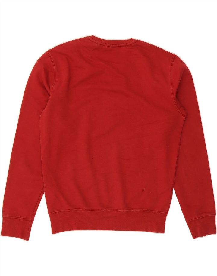 TIMBERLAND Mens Graphic Sweatshirt Jumper Small Red Cotton Vintage Timberland and Second-Hand Timberland from Messina Hembry 