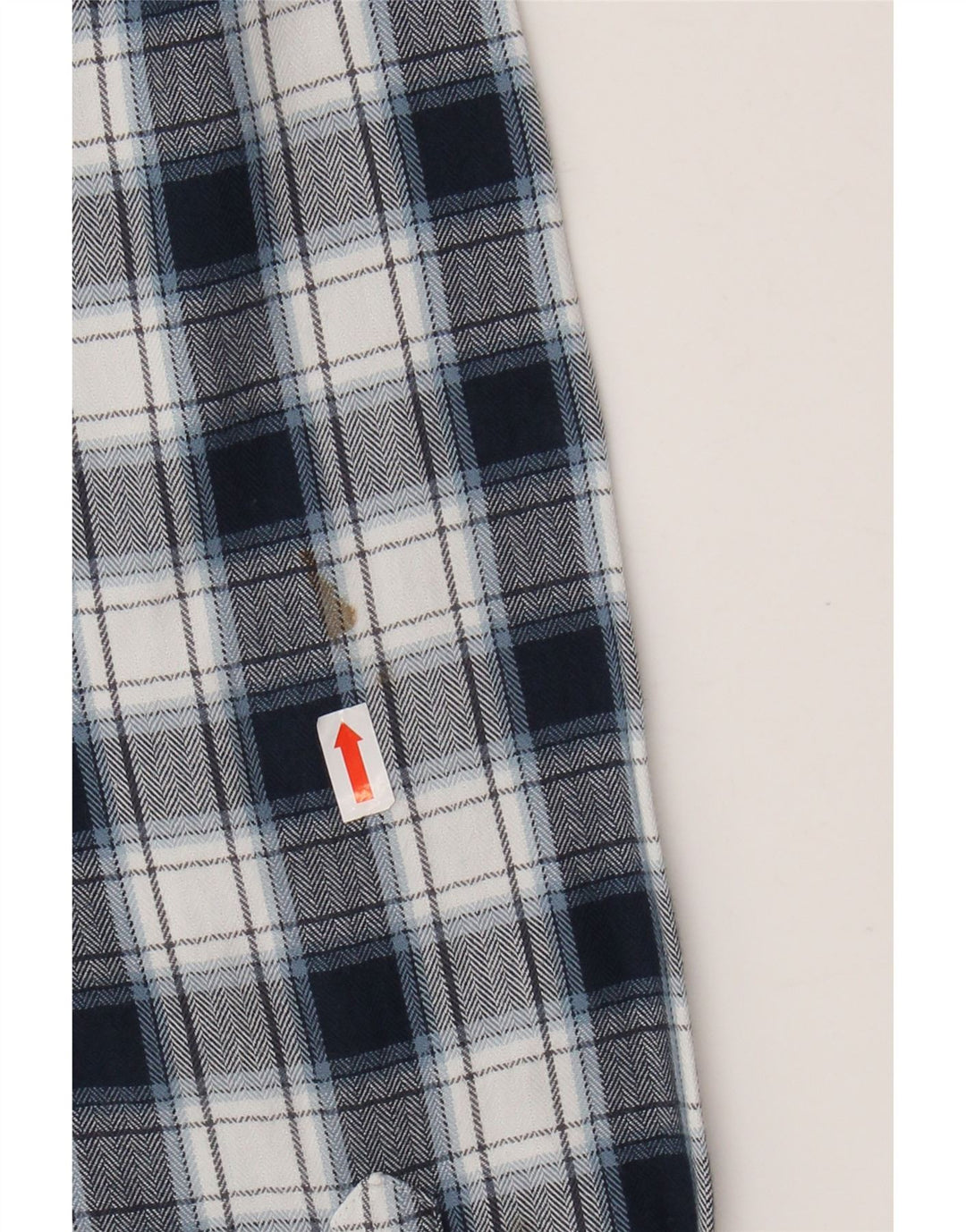 REISS Mens Regular Fit Flannel Shirt XL Navy Blue Check Cotton