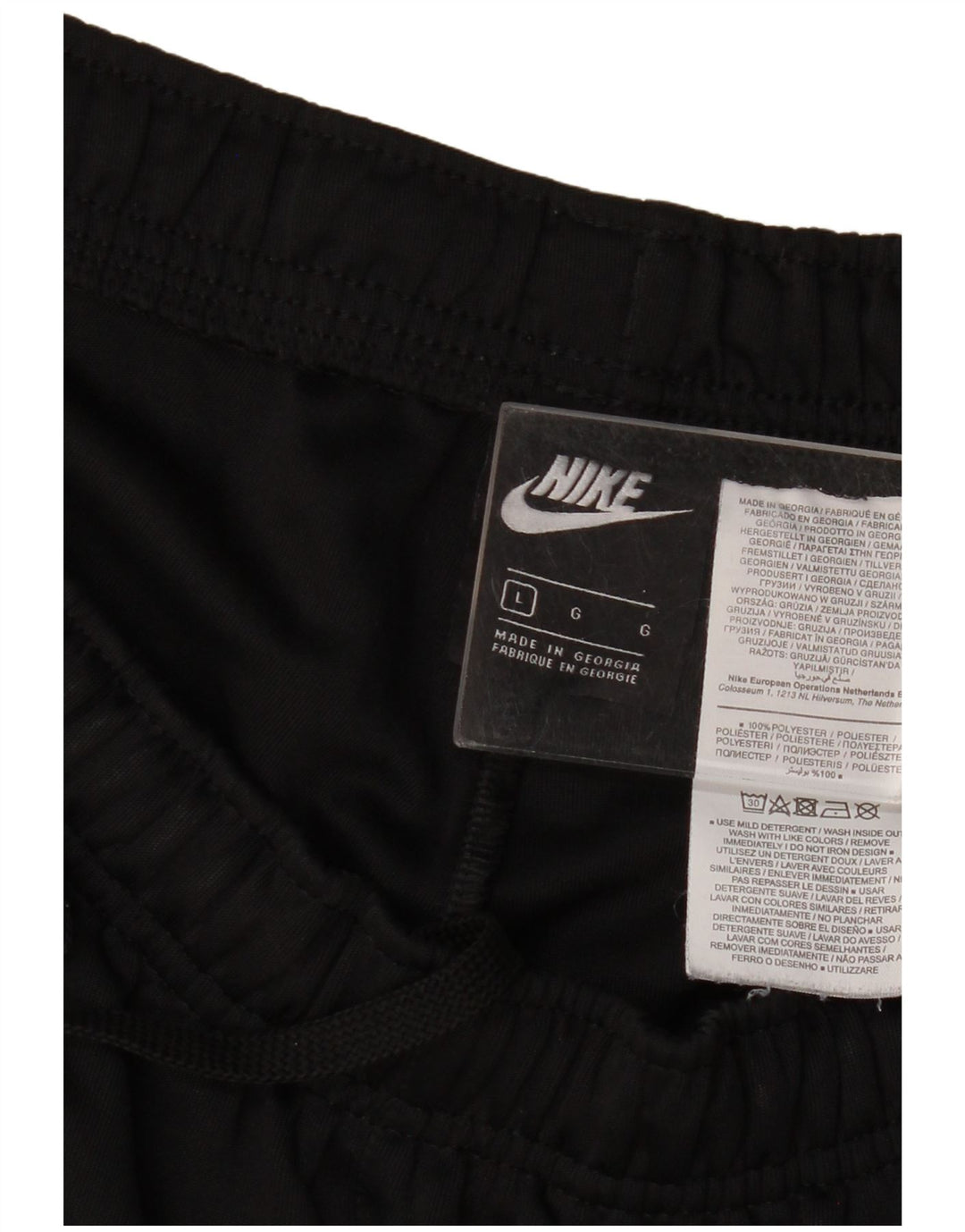 Nike Mens Tracksuit Trousers Joggers Large Black Polyester