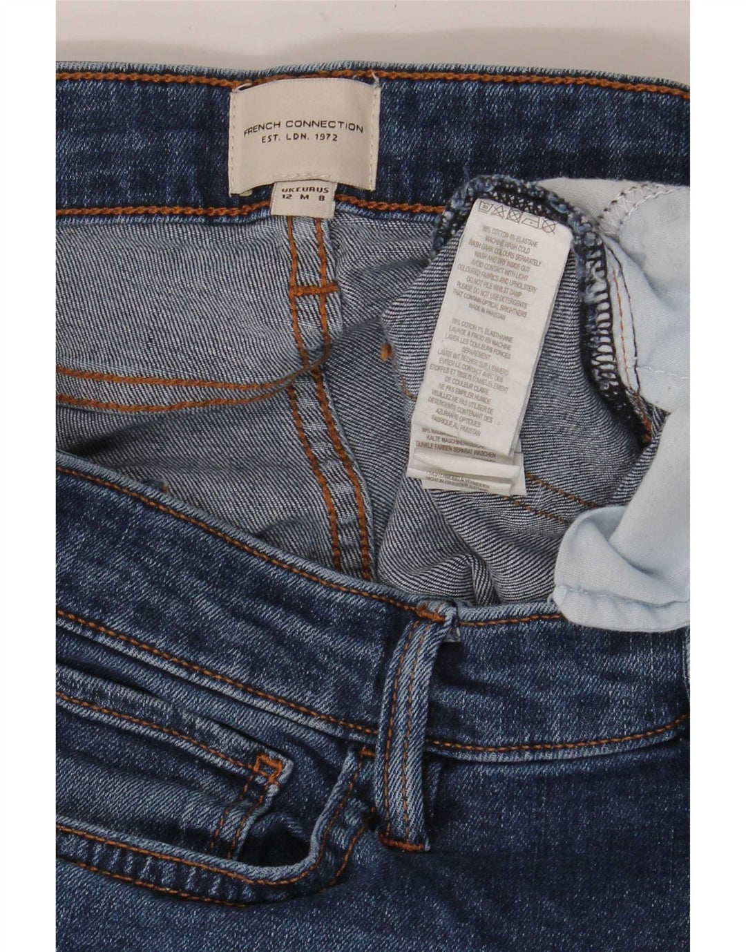 French Connection Womens Straight Jeans UK 12 Medium W32 L30 Blue