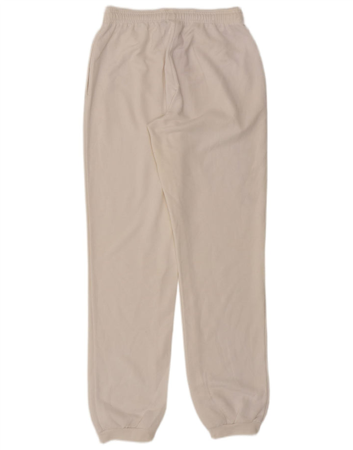 Asics Womens Graphic Tracksuit Trousers Joggers UK 8 Small White Polyester