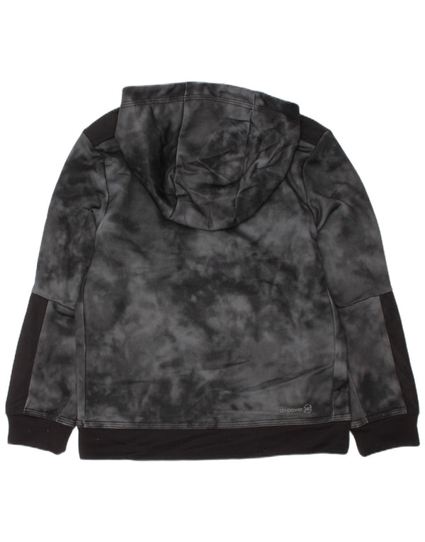 Russell Athletic Boys Hoodie Jumper 6-7 Years Small Grey Tie Dye Polyester