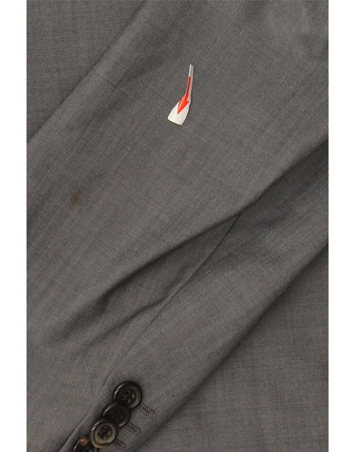 Hugo Boss Mens 2 Button Blazer Jacket EU 48 Medium Grey Wool